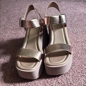 Aldo Silver Platform Shoes with Modern Elegance